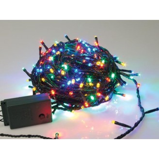 Sparkle Light LED - 20 m - 300 multicolor lampen - groene draad - modulator