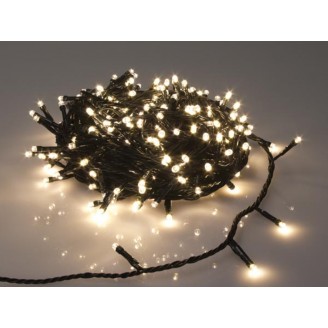 Sparkle Light LED - 20 m - 300 warm witte lampen - groene draad - modulator