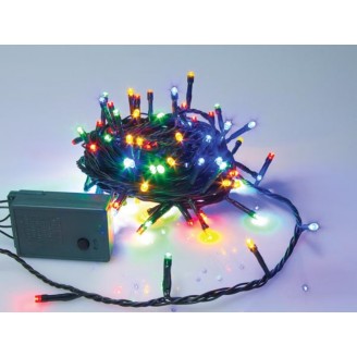 Sparkle Light LED - 8 m - 120 multicolor lampen - groene draad - modulator