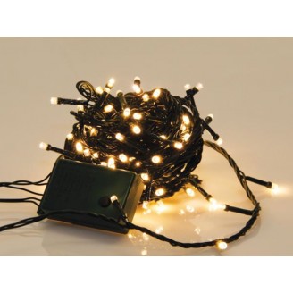 Sparkle Light LED - 8 m - 120 warm witte lampen - groene draad - modulator
