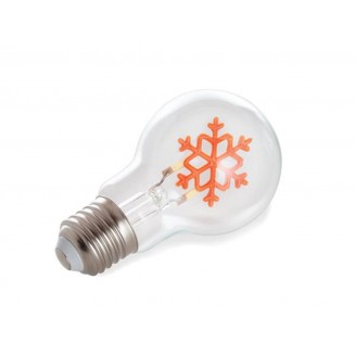 Deco bulb - ledlamp - filament (goudkleurig) in de vorm van een sneeuwvlok - E27