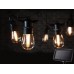Solar LED - 15 m - 15 warmwitte lampen - zwarte draad