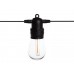 Solar LED - 15 m - 15 warmwitte lampen - zwarte draad