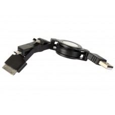 USB NAAR MINI USB + MICRO USB + IPAD/IPOD - ZELFOPROLLEND