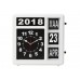 WANDKLOK MET FLIPOVER KALENDER - 31 x 31 cm - NEDERLANDS
