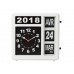 WANDKLOK MET FLIPOVER KALENDER - 31 x 31 cm - FRANS