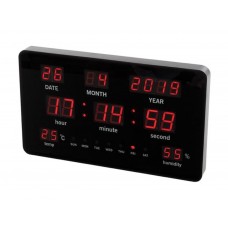 WANDKLOK MET LED-DISPLAY - 37,8 x 25,8 x 2,5 cm