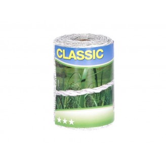 Classic afrasteringsdraad 250m wit, 6x 0,20 rvs