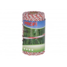 Profi  afrasteringsdraad 6x0,30 TriC, 200m, wit/rood