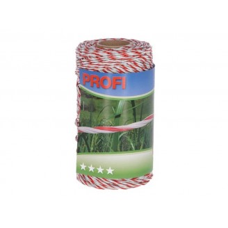 Profi  afrasteringsdraad 6x0,30 TriC, 200m, wit/rood