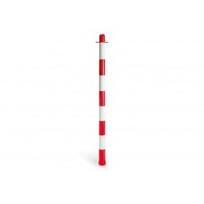 Rood/witte plastic paal zonder voet