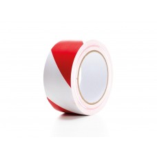 PVC-markeringstape 5cm x 33m - Rood/Wit