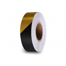 Honingraat reflecterende tape 5cm x 5m - Zwart/Geel