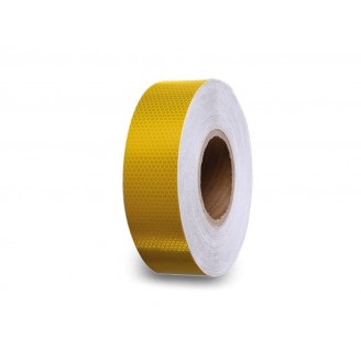 Honingraat reflecterende tape 5cm x 5m - Geel