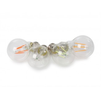 SET LED-GLOEILAMPEN - A60 - HELDER GLAS - 4 st. - ROOD - GROEN - BLAUW - ORANJE