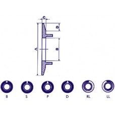 DIAL VOOR 21mm KNOP (ZWART - WITTE LIJN)