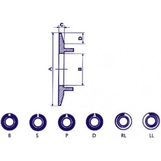 DIAL VOOR 21mm KNOP (GRIJS - WITTE LIJN)