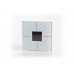 Glazen bedieningsmodule met OLED-scherm en temperatuurcontroller (witte versie)