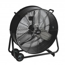 VLOERVENTILATOR - DRUM - METAAL -   60 cm - ZWART