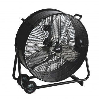 VLOERVENTILATOR - DRUM - METAAL -   60 cm - ZWART