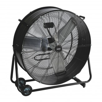 VLOERVENTILATOR - DRUM - METAAL -   75 cm - ZWART