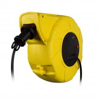 ZELFOPROLLENDE KABELHASPEL - WANDMONTAGE - 13+2 m - 3G1.5 - RANDAARDE