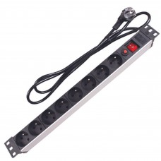 8-VOUDIGE STEKKERDOOS - PENAARDE - VOOR 19" RACK