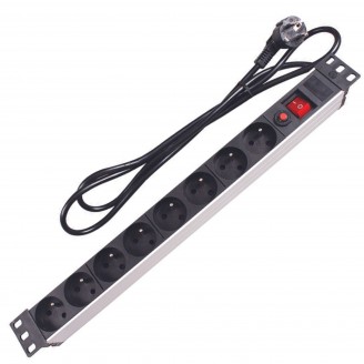 8-VOUDIGE STEKKERDOOS - PENAARDE - VOOR 19" RACK