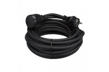 RUBBER VERLENGKABEL - 10 m - ZWART - 3G2.5 - PENAARDE RUBBER VERLENGKABEL - 10 m - ZWART - 3G2.5 - PENAARDE
