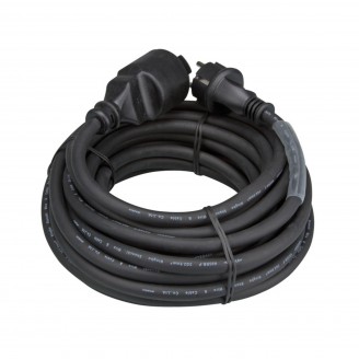 RUBBER VERLENGKABEL MET KRIMPKOUS - 3G2.5 - 15 m - PENAARDE