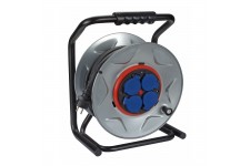 PROFESSIONELE NEOPREEN KABELHASPEL MET ANTI TWIST - 25 m - 3G2.5 - 4 STOPCONTACTEN - PENAARDE