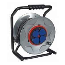 PROFESSIONELE NEOPREEN KABELHASPEL MET ANTI TWIST - 25 m - 3G2.5 - 4 STOPCONTACTEN - PENAARDE