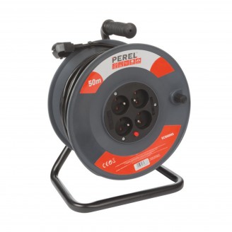 KABELHASPEL 50 m - 3G1.5 - PENAARDE - 4 STOPCONTACTEN