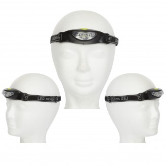 HOOFDLAMP MET 3 ZEER HELDERE WITTE LEDS
