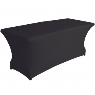 Hoes voor rechthoekige tafel -  stretch - zwart