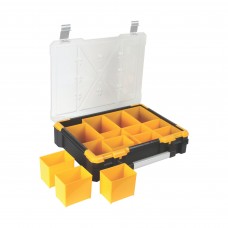 Kunststof opbergkoffer met uitneembare bakken - 490x420x115 mm - 23 L