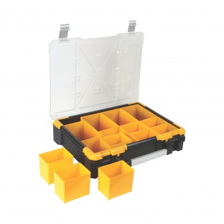 Kunststof opbergkoffer met uitneembare bakken - 490x420x115 mm - 23 L