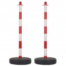 PLASTIC PAAL VOOR SIGNALISATIEKETTING - ROOD/WIT - 2 st.