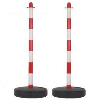 PLASTIC PAAL VOOR SIGNALISATIEKETTING - ROOD/WIT - 2 st.