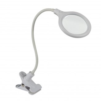 LED-LOEPLAMP MET BEVESTIGINGSKLEM - 5 DIOPTRIE - 6 W - 30 LEDs - WIT