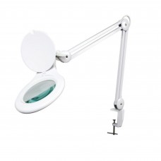 LED bureauwerklamp met vergrootglas - 5 dioptrie - 4 W - 48 LED's - wit
