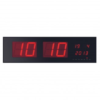WANDKLOK MET LED-DISPLAY - 83 x 23 x 4 cm